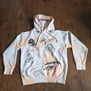 Shawn Mendes The Tour Men's Graphic Print Tie Dye Hoodie - Medium Embroidered